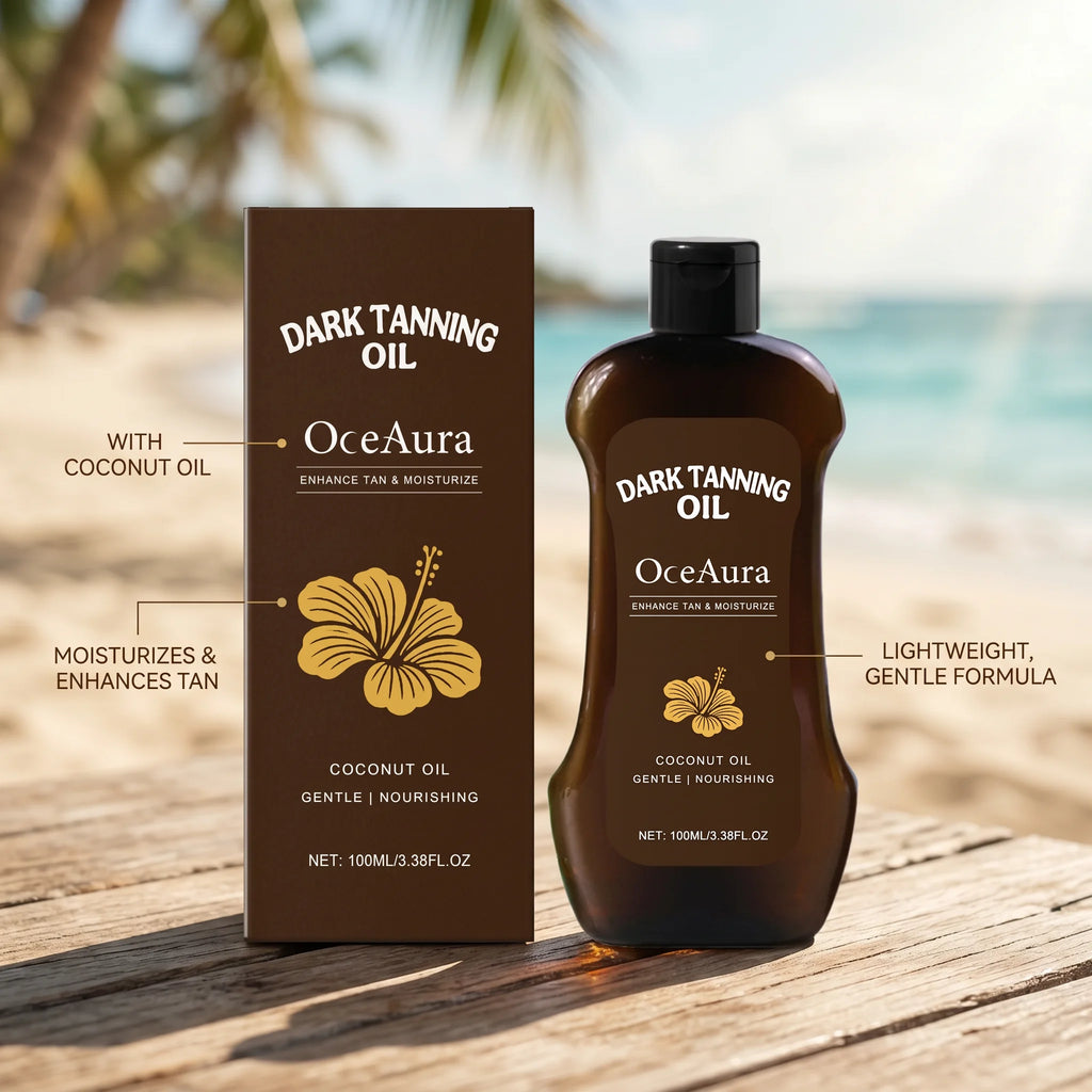 Coconut Oil Dark Tanning Body Oil for Deep Bronze Glow