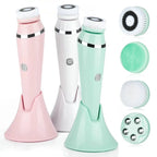 4-in-1 Electric Rotating Facial Cleansing and Massage Brush