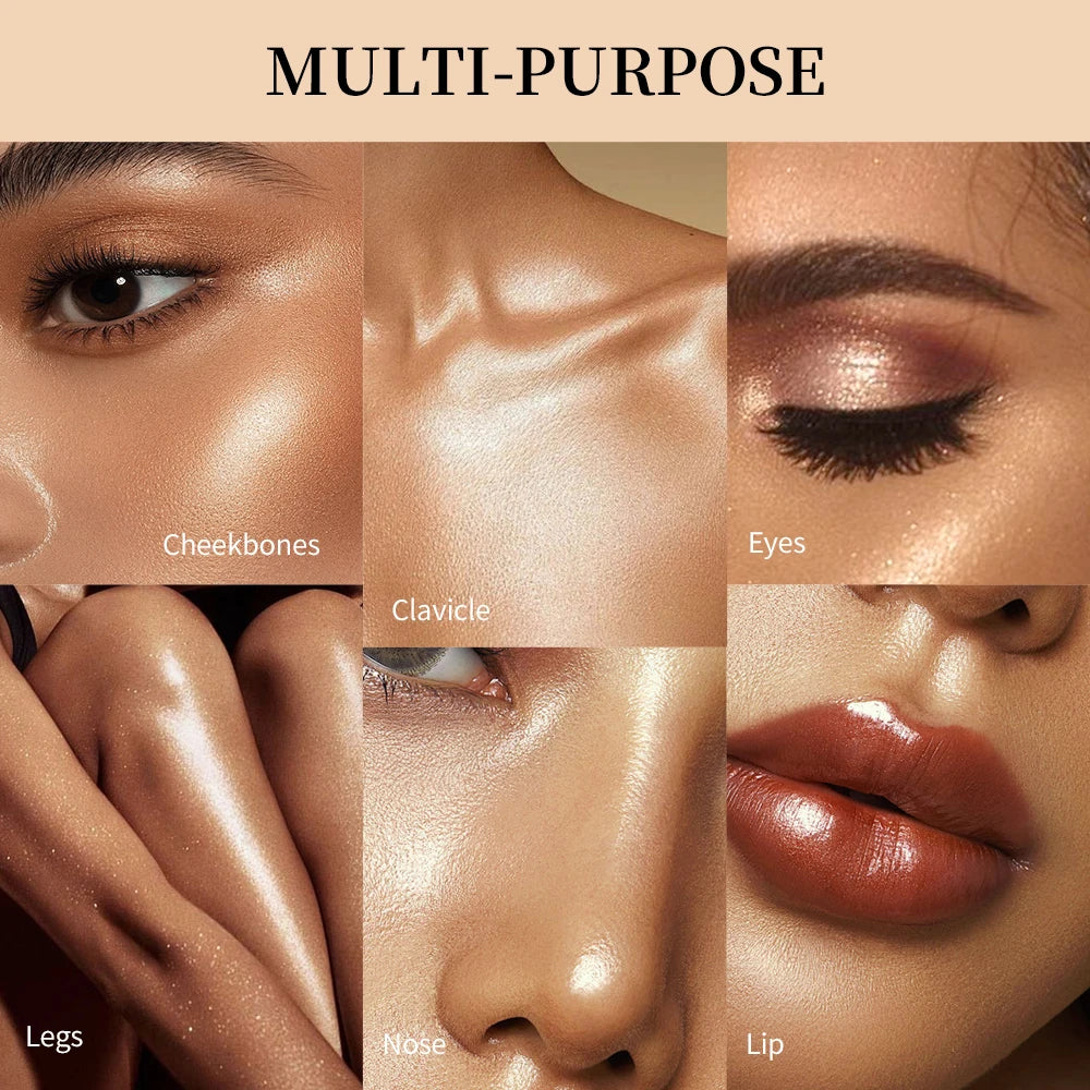 Silken Touch Baked Highlighter Powder for Luminous Glass Skin Glow