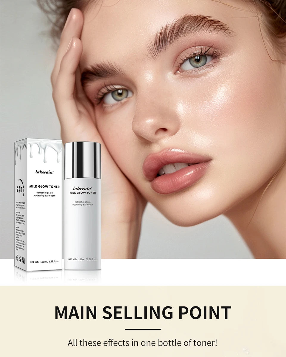 Brightening Milk Glow Face Toner for Hydrated Skin - 8