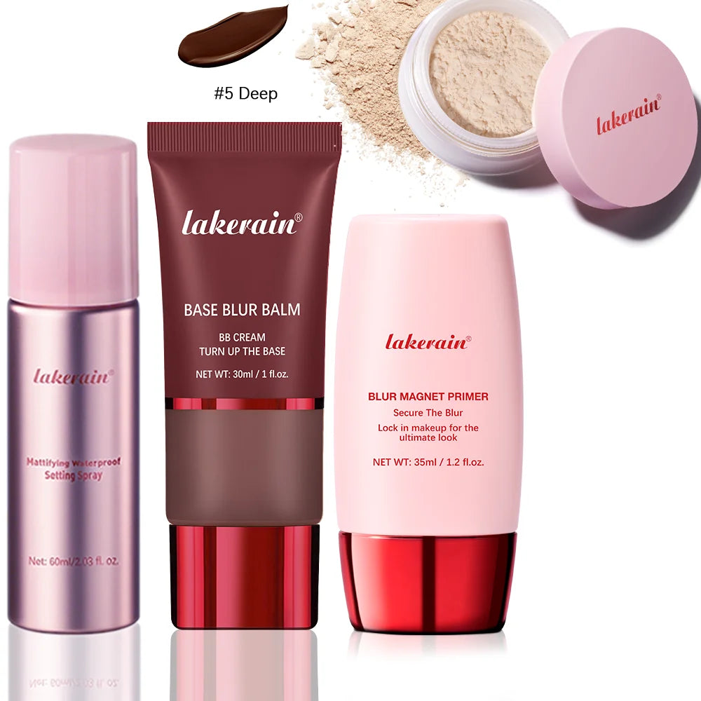 4-Piece Matte Makeup Setting and Blurring Face Base Set