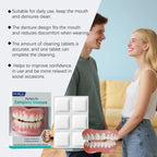 Cosmetic Denture and Cleaning Kit for Missing or Stained Teeth