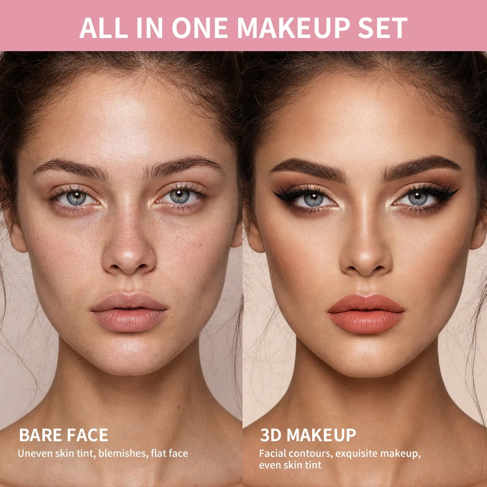 All-in-One Full Face Makeup Cosmetic Kit for Beginners - 21