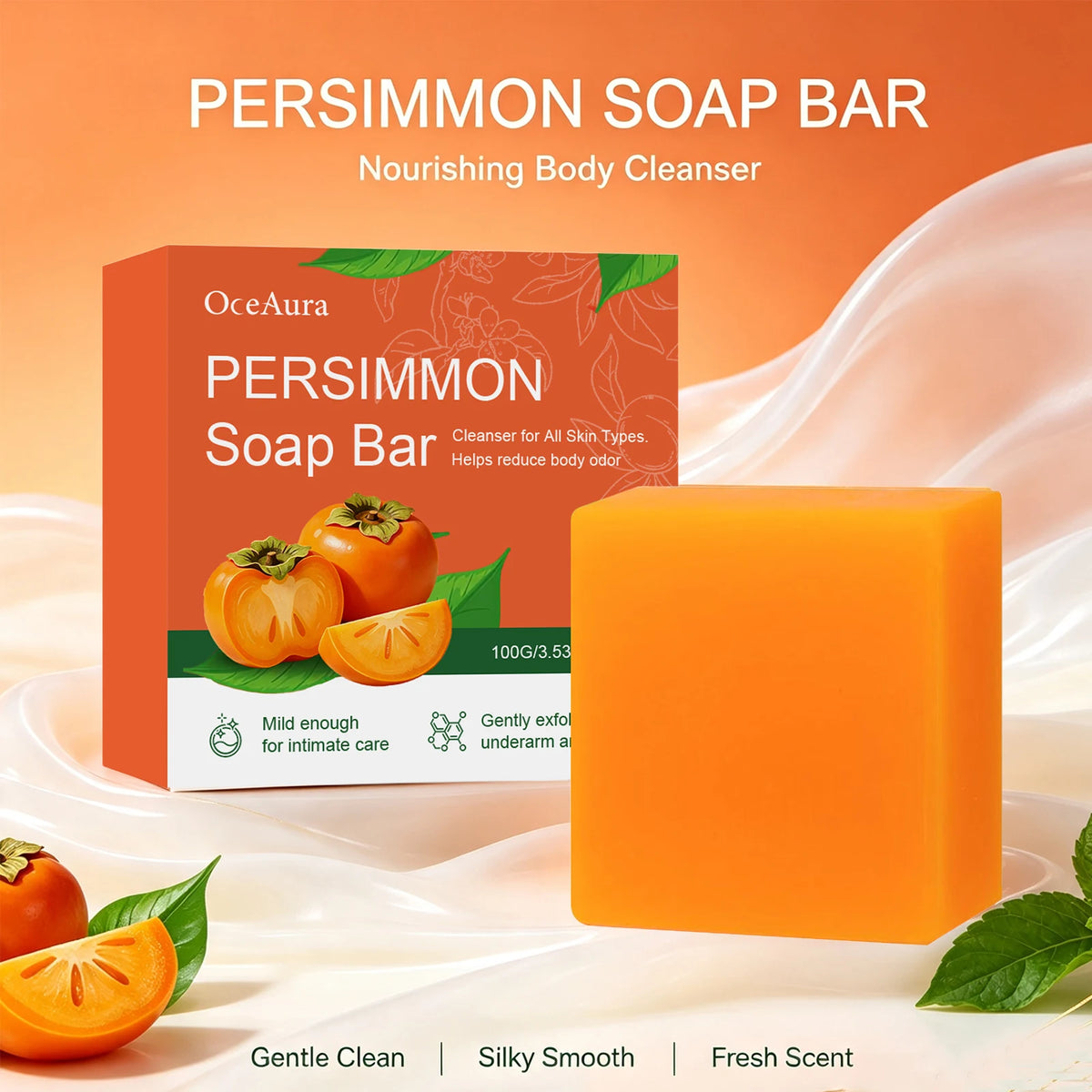 Persimmon Odor Reducing Exfoliating Soap Bar