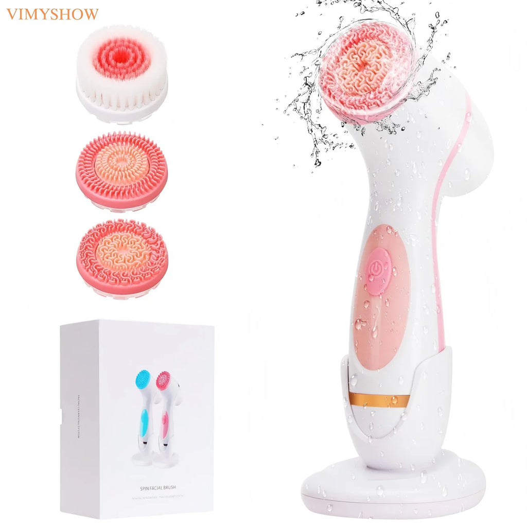 3-in-1 Waterproof Electric Facial Cleansing Brush