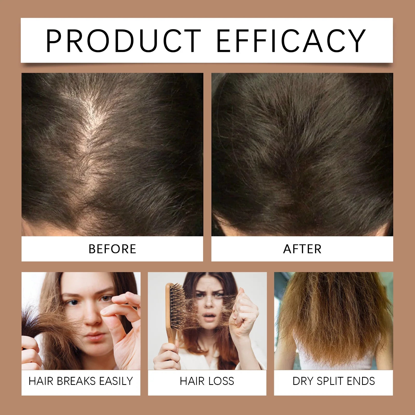 Strengthening Hair Growth Shampoo for Damaged and Frizzy Hair - 10