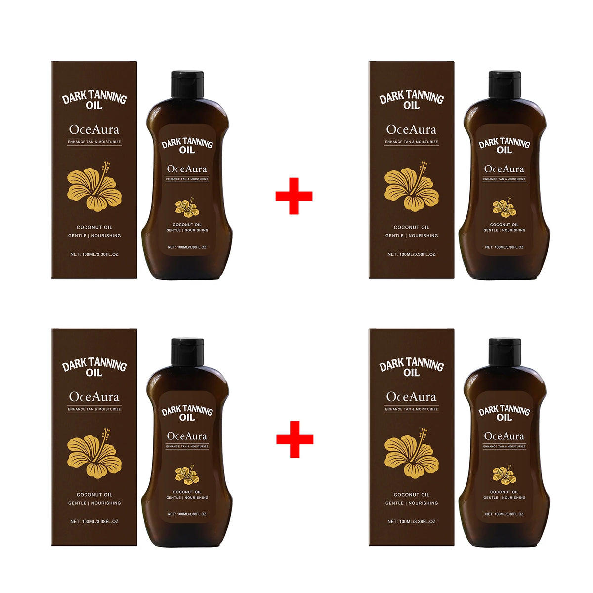 Coconut Oil Dark Tanning Body Oil for Deep Bronze Glow