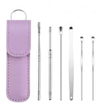 Stainless Steel Ear Wax Removal Cleaning Kit with Storage Case