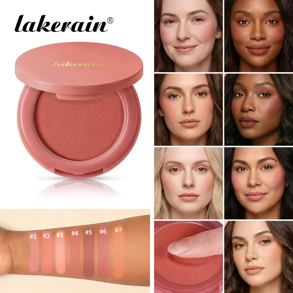 Matte Cream-to-Powder Bouncy Blush for Natural Face Flush