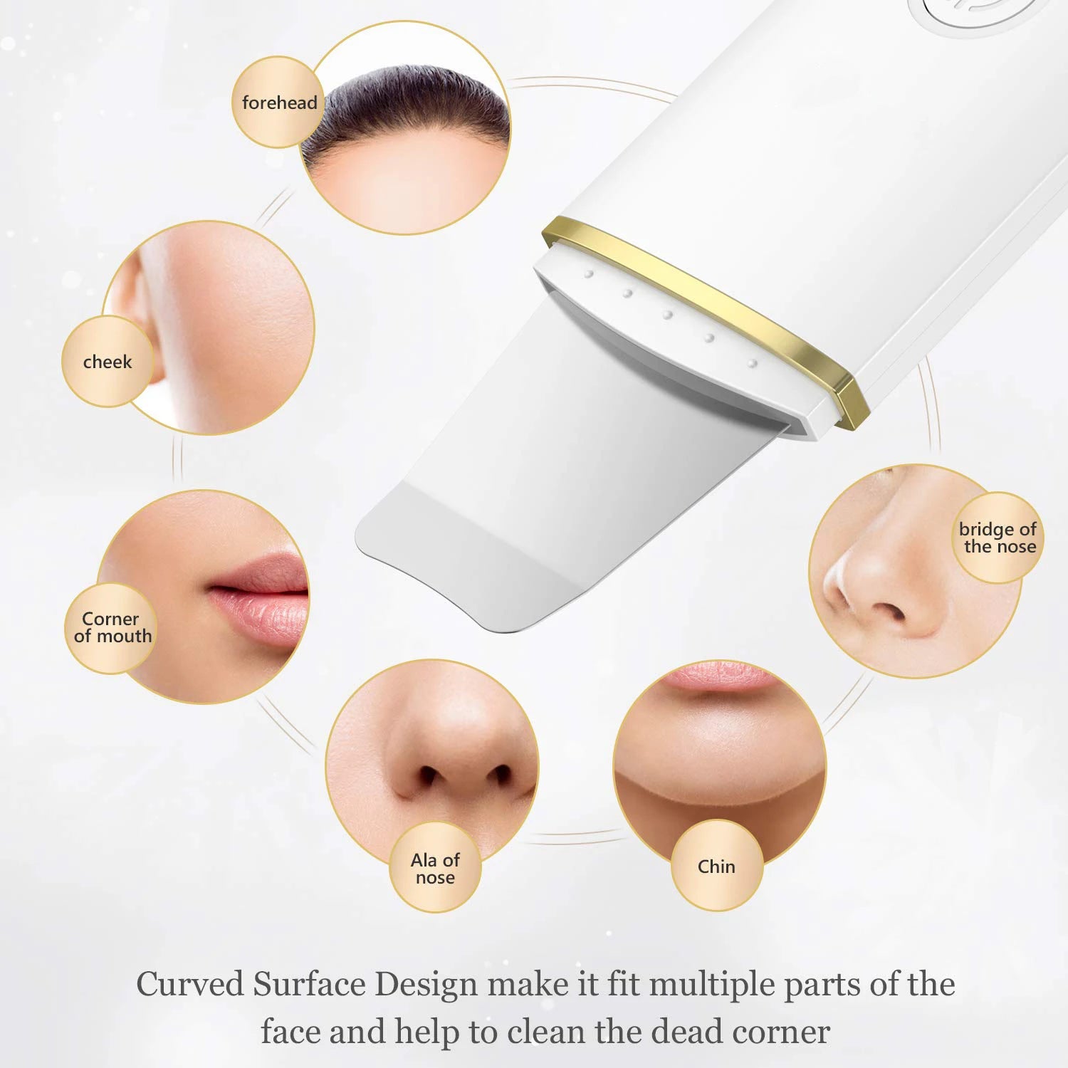 Ultrasonic Facial Skin Scrubber and Pore Cleaner Spatula - 2
