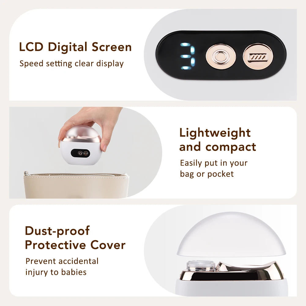 Electric 2-in-1 Nail Trimmer and Grinder with LED Display - 12