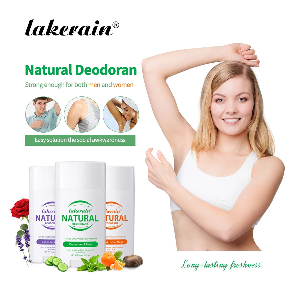 Long-Lasting Natural Solid Deodorant Stick