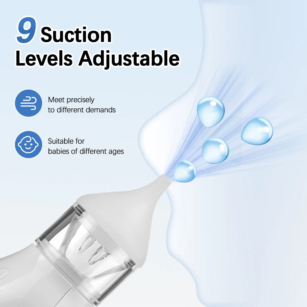 Electric Baby Nasal Aspirator with Music and Adjustable Suction