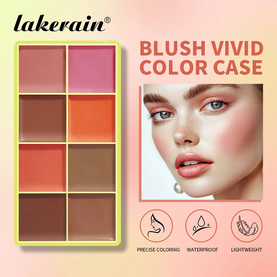 8-Color Cream Blush and Face Contouring Palette