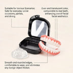 Realistic Cosmetic Denture Set with Mirror Storage Case
