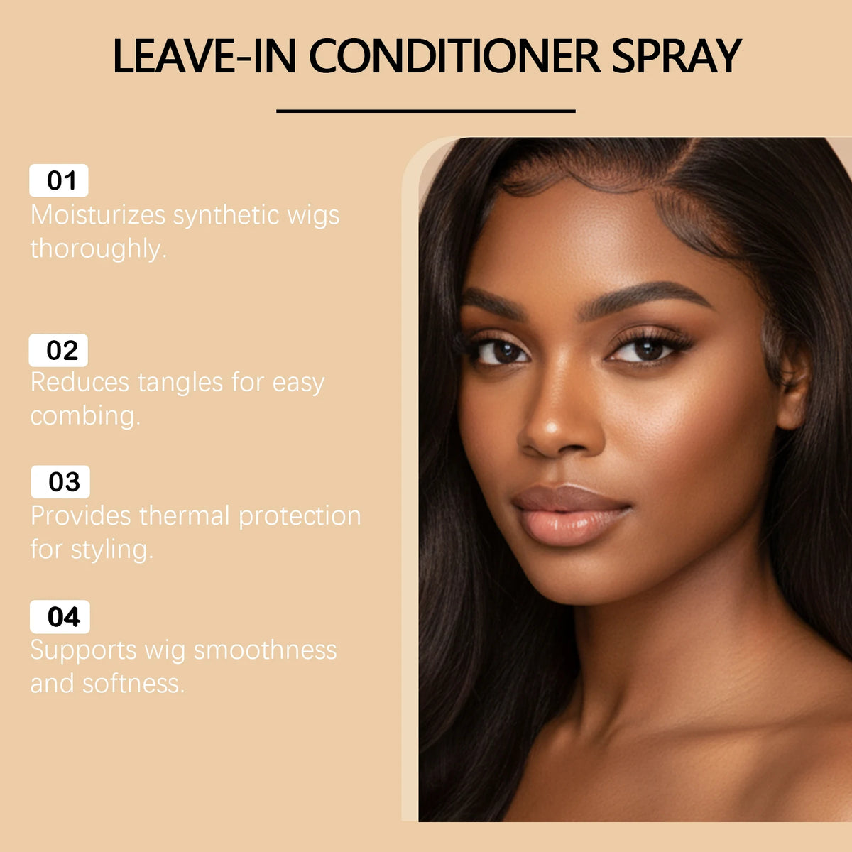 3-in-1 Rose Wig Conditioning and Detangling Spray