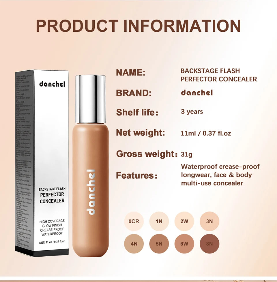Full Coverage Waterproof Liquid Concealer for Face and Body