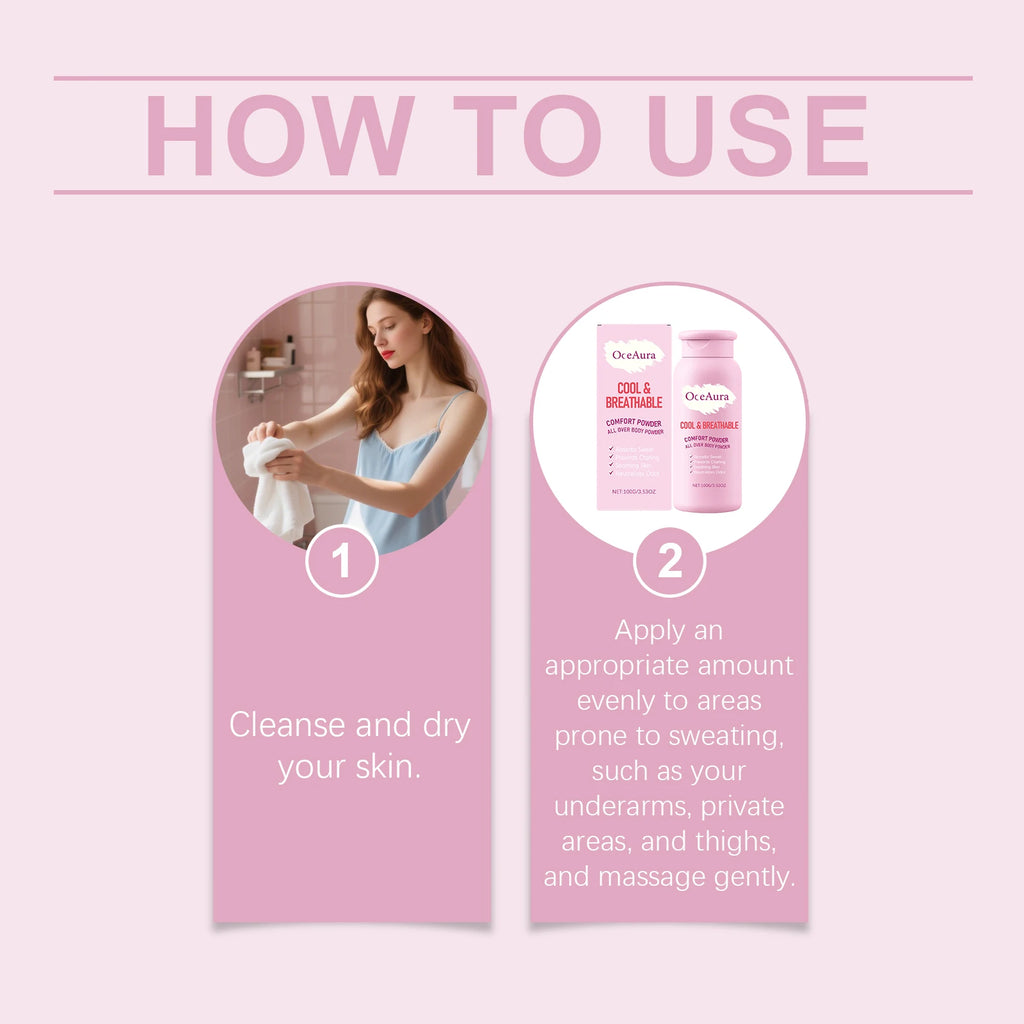 All-Over Body Cooling and Anti-Chafing Comfort Powder