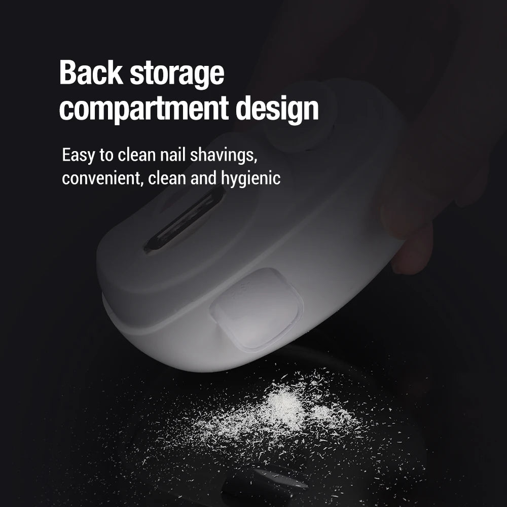 Electric Automatic Nail Clipper and Polisher with LED Light