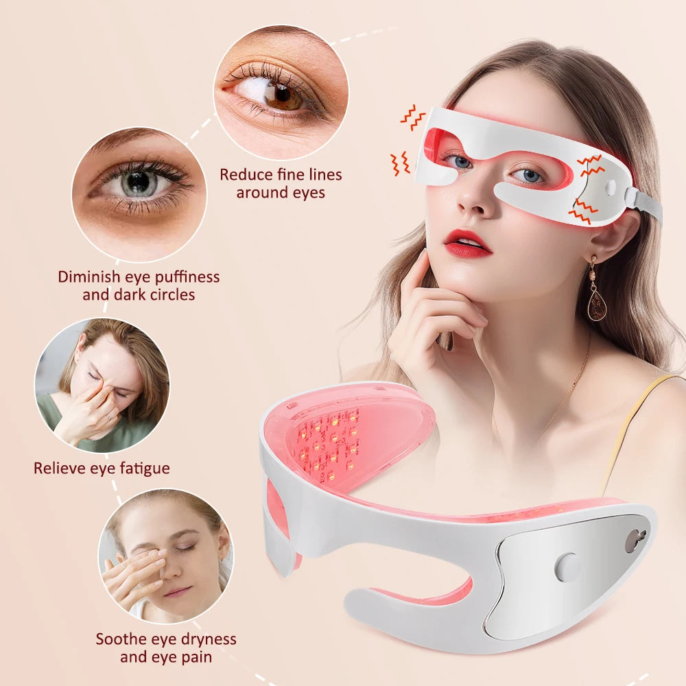 3D Red Light Therapy Eye Massager for Fatigue and Dark Circles