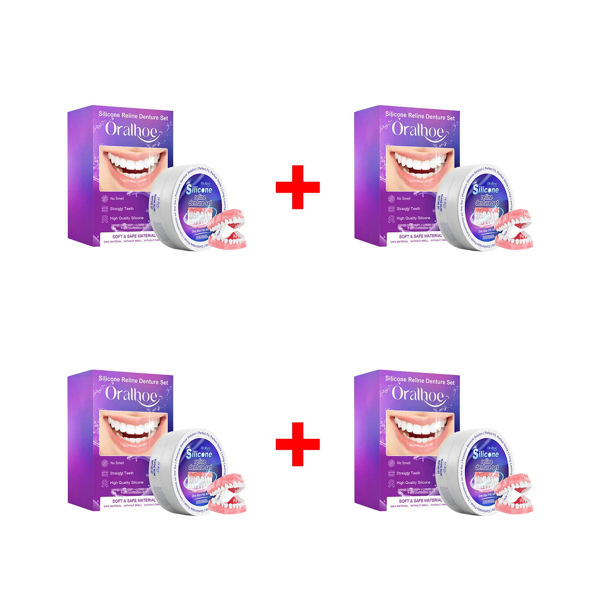 Silicone Reline Denture Set for Comfortable Fit and Perfect Smile