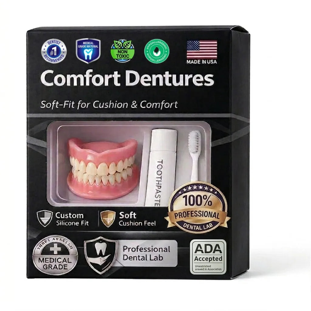 Adjustable Silicone Cosmetic Denture Set for Natural Smile Restoration - 6