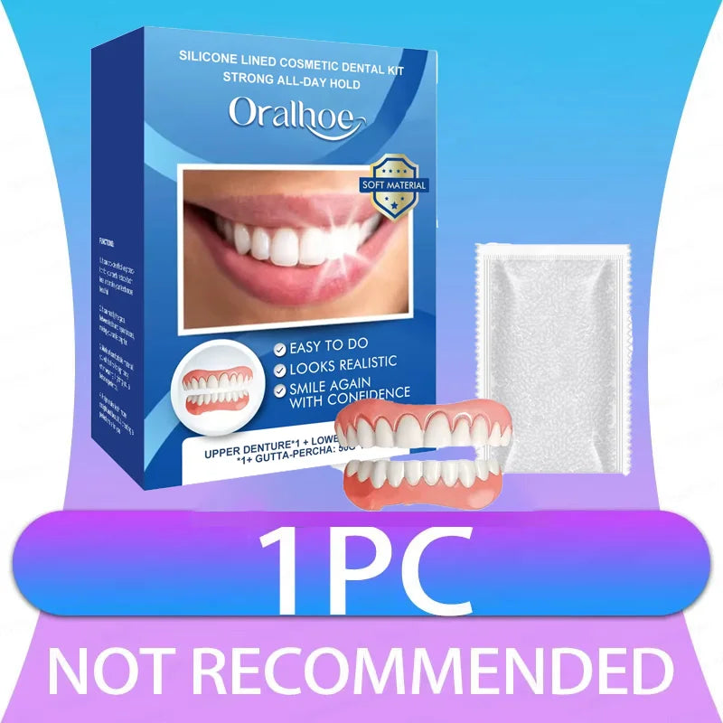 Silicone Full Denture Set for Instant Comfortable Smile