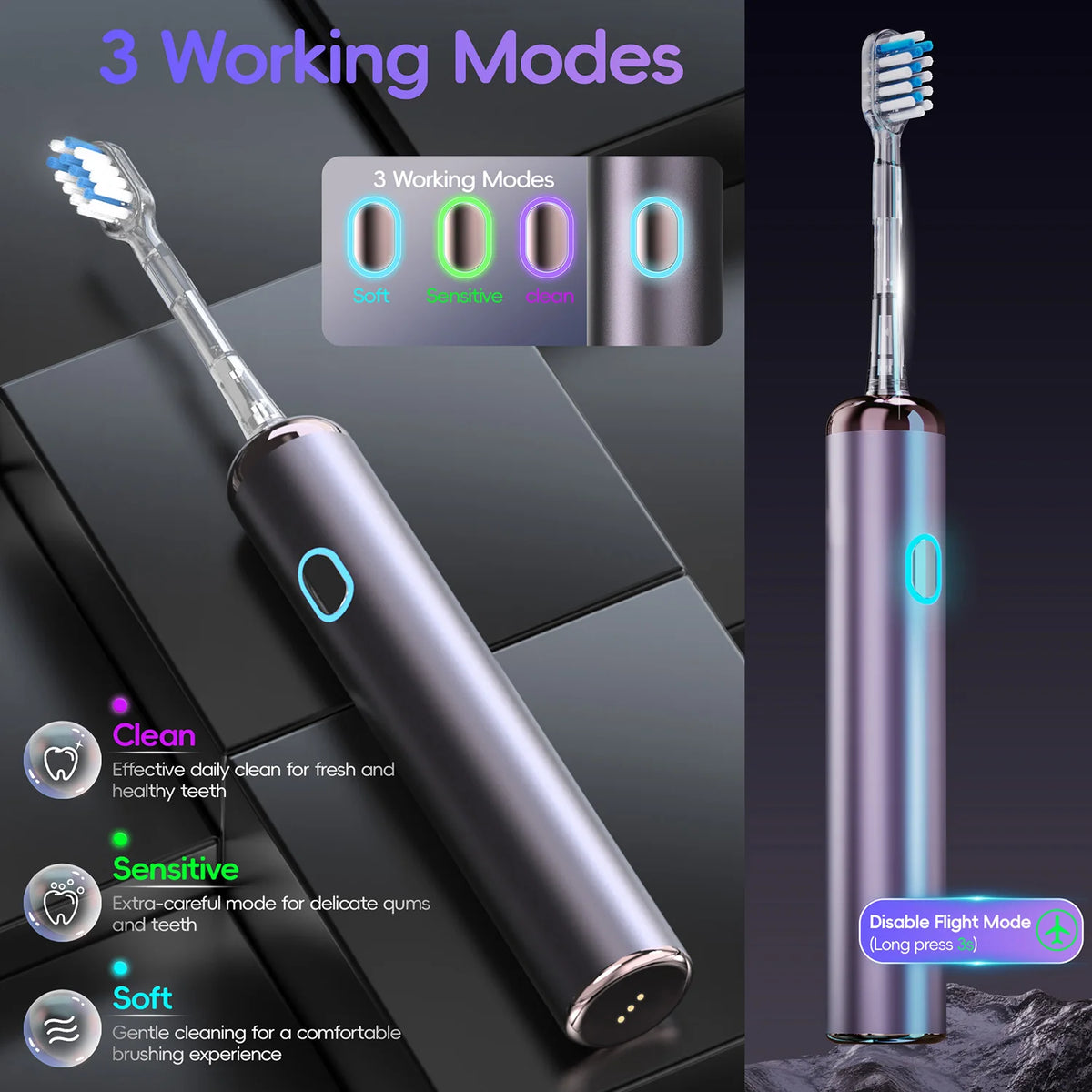 Portable Oral Irrigator and Electric Toothbrush Combo Set