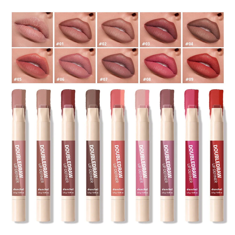 2-in-1 Dual Ended Lip Liner and Hydrating Matte Lipstick