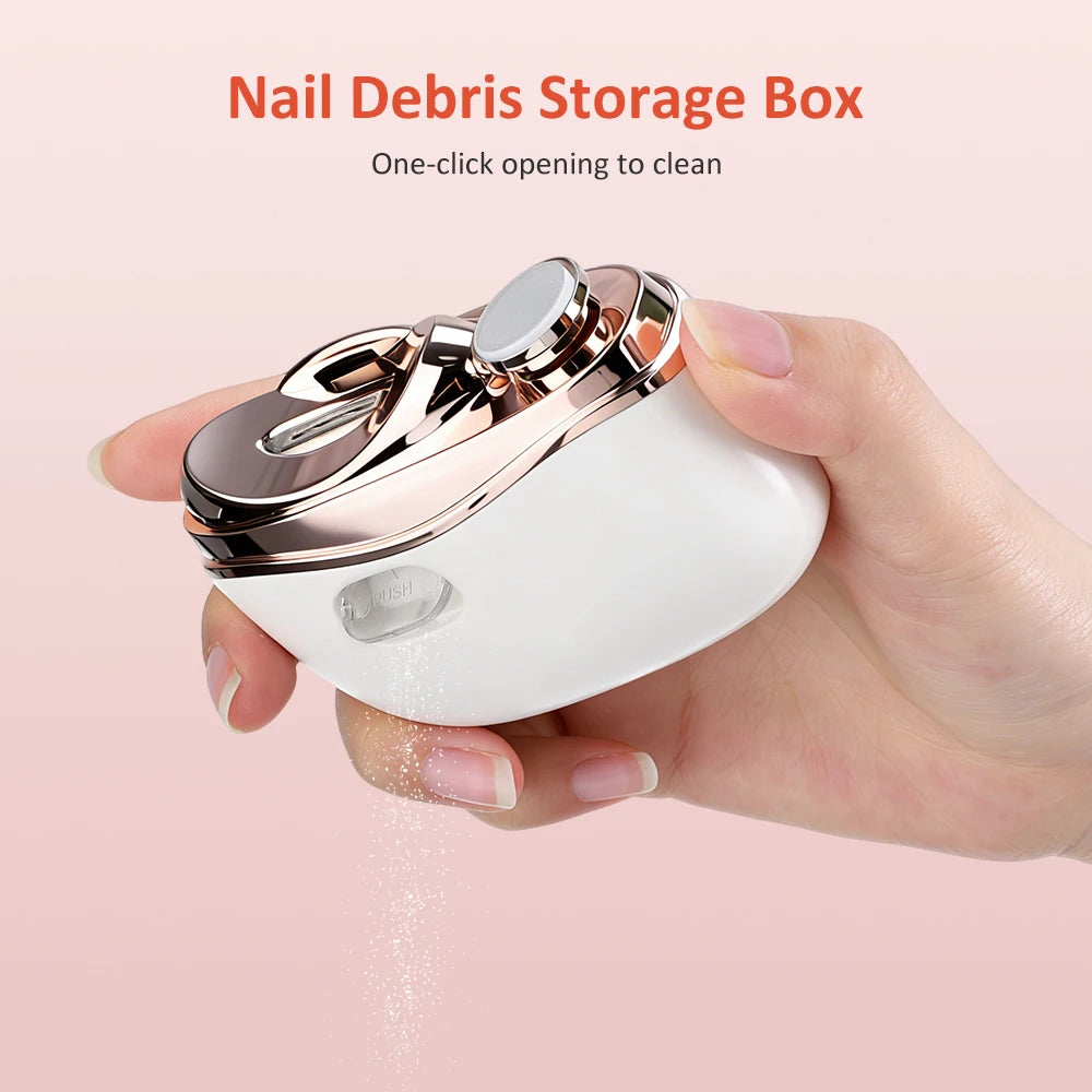 Electric Automatic Nail Clipper with LED Light