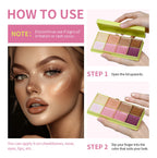 8-Color Cream Highlighter and Blush Makeup Palette