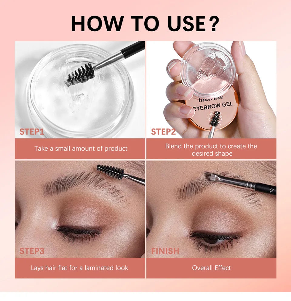 Waterproof 3D Eyebrow Styling Gel for Natural Laminated Brows