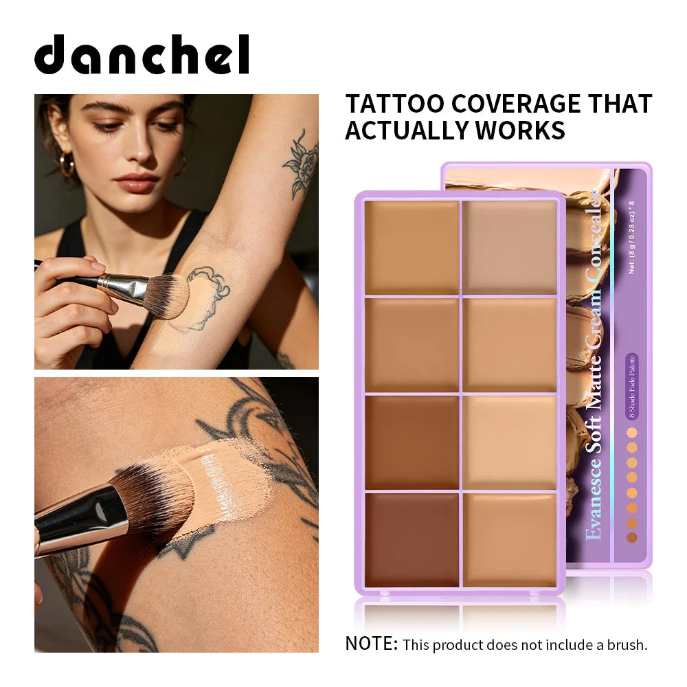 8-Shade Full Coverage Cream Concealer Palette