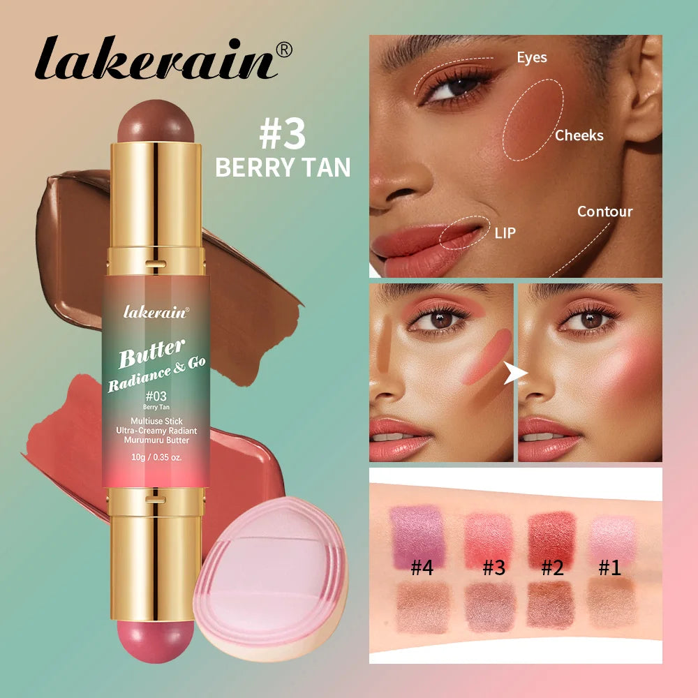 2-in-1 Dual Ended Bronzer and Blush Makeup Stick