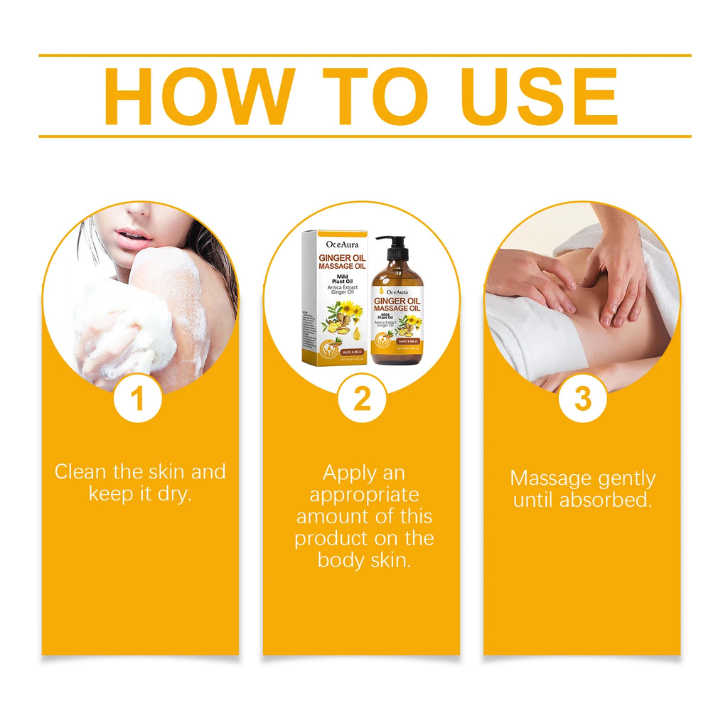Ginger Essential Massage Oil for Muscle Relief and Skin Nourishment