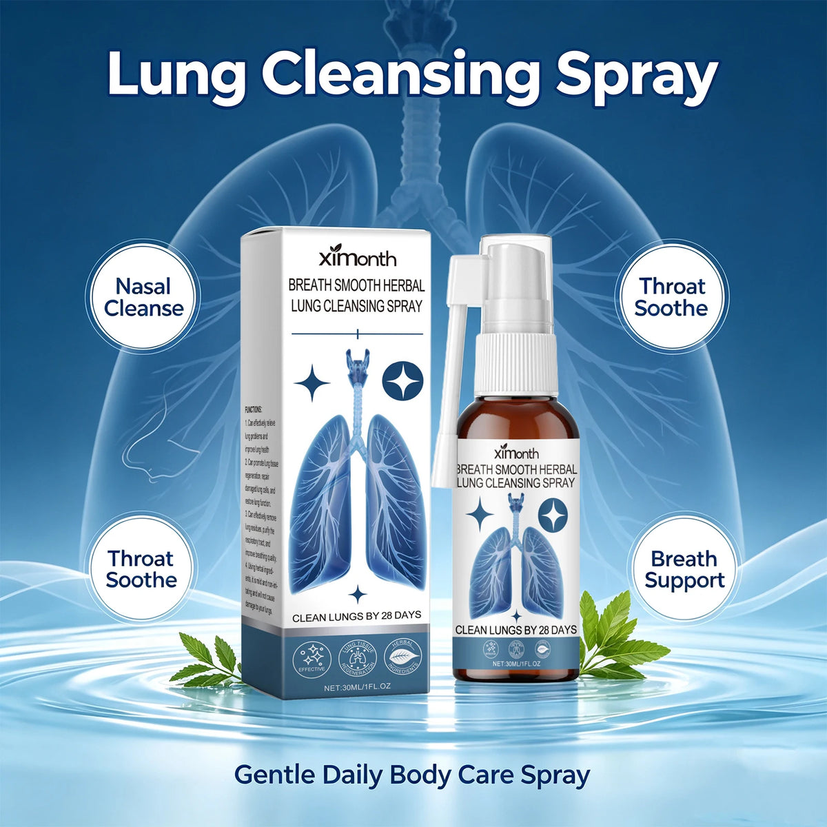 Herbal Lung Cleansing and Throat Soothing Spray