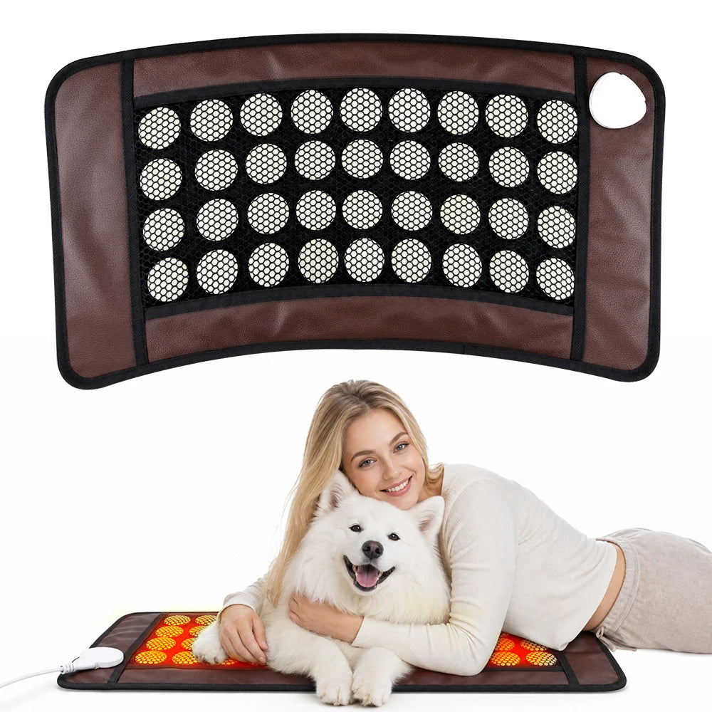 Natural Jade Stone Heating Pad for Pain Relief and Relaxation