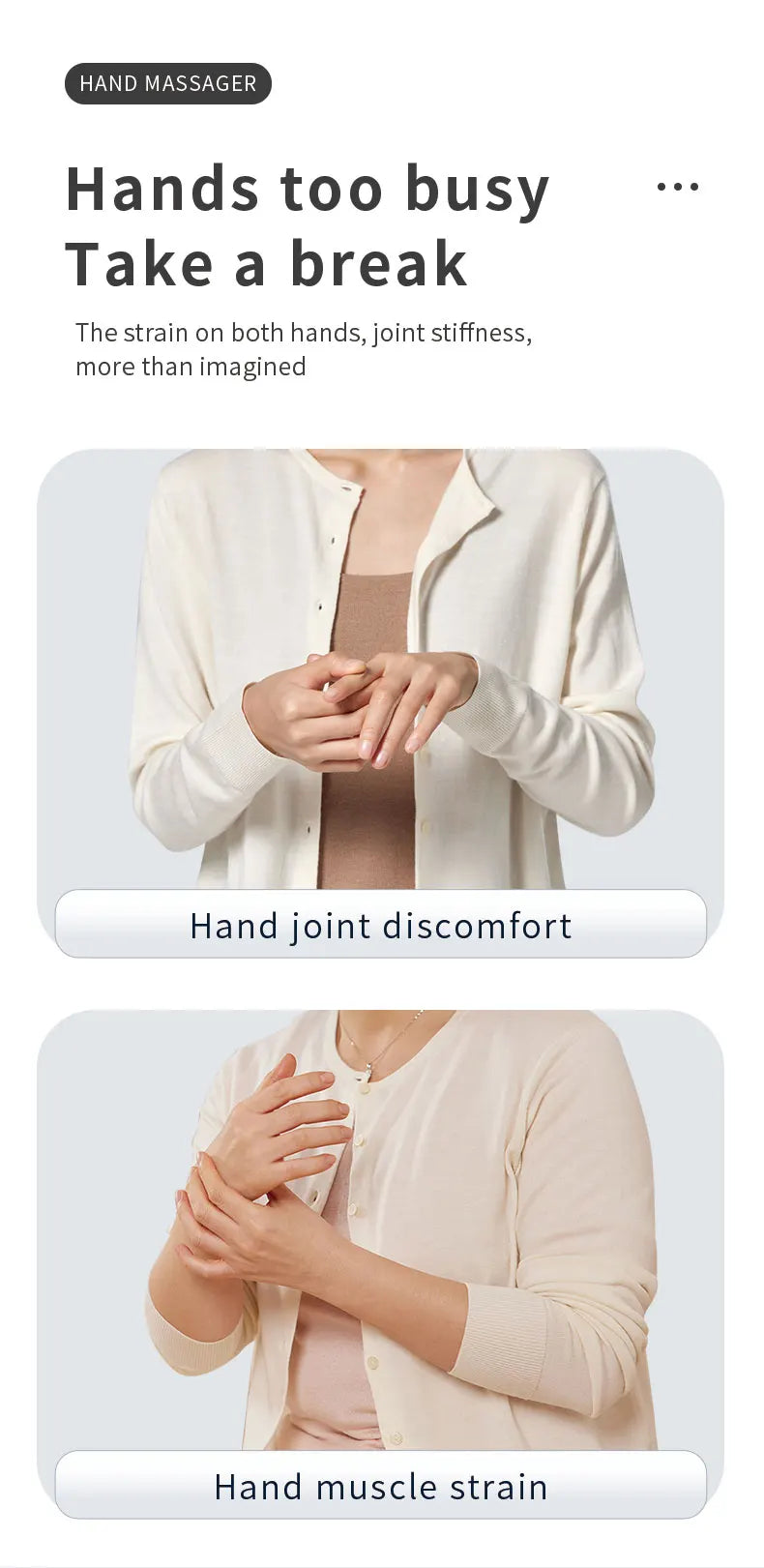 Electric Heated Hand Massager with Air Compression