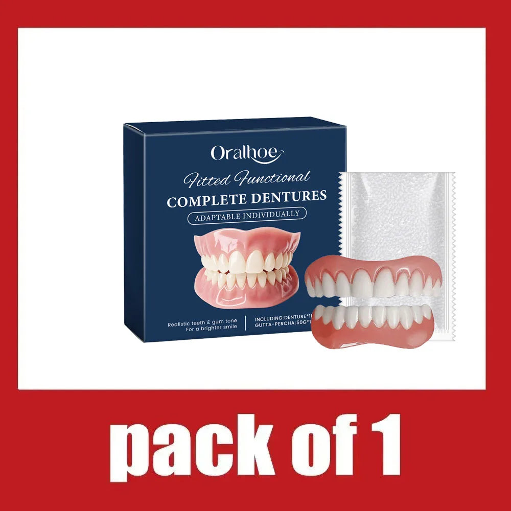 Custom Fit Cosmetic Denture Set for Instant Natural Smile