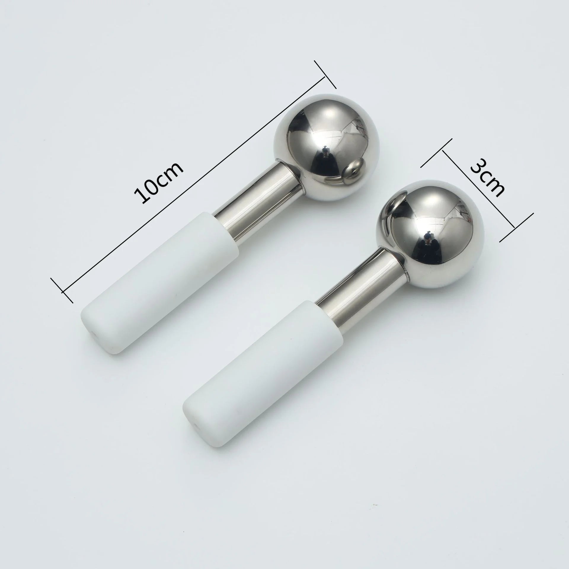 Stainless Steel Cooling Facial Globes for Puffiness and Wrinkles - 1