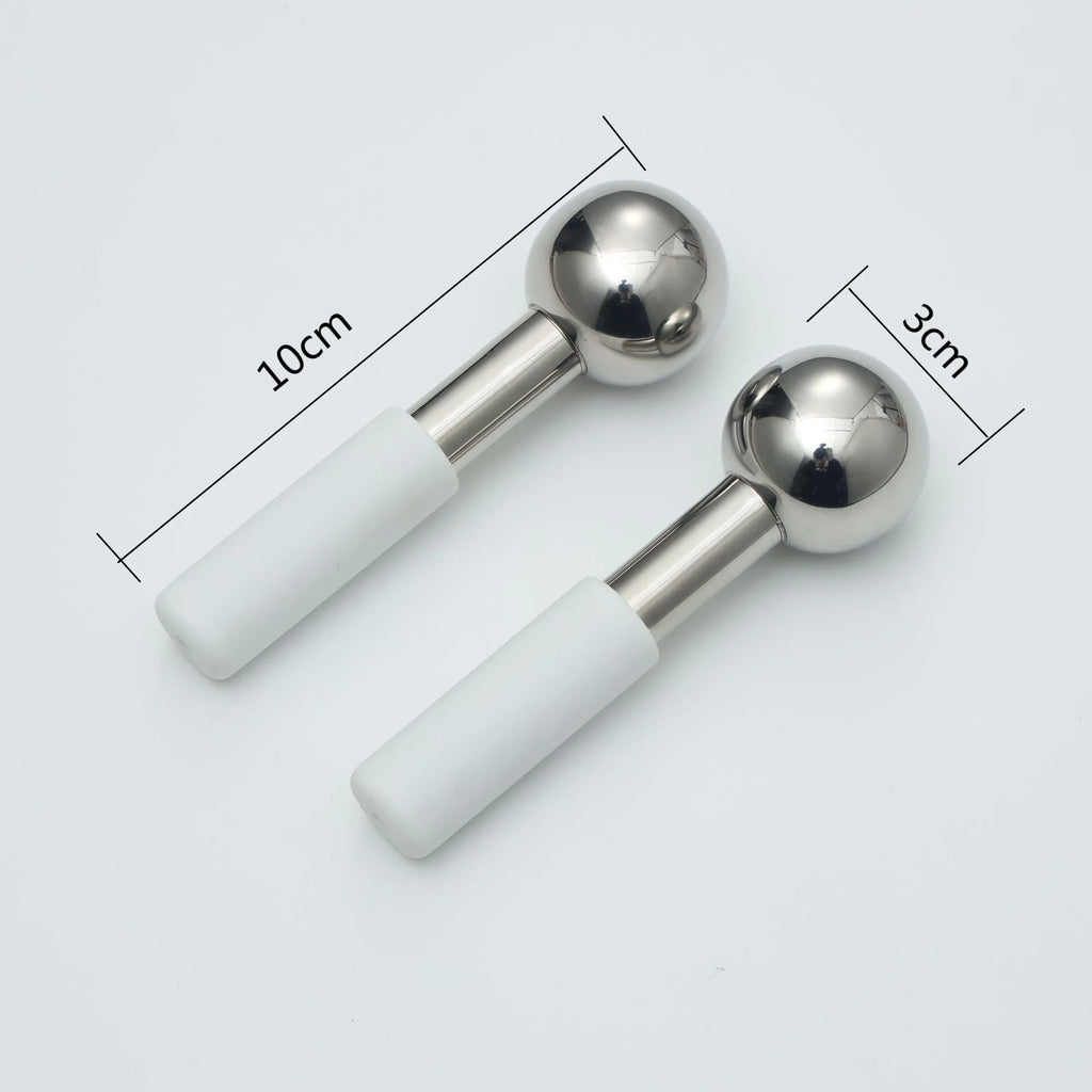Stainless Steel Cooling Facial Globes for Puffiness and Wrinkles