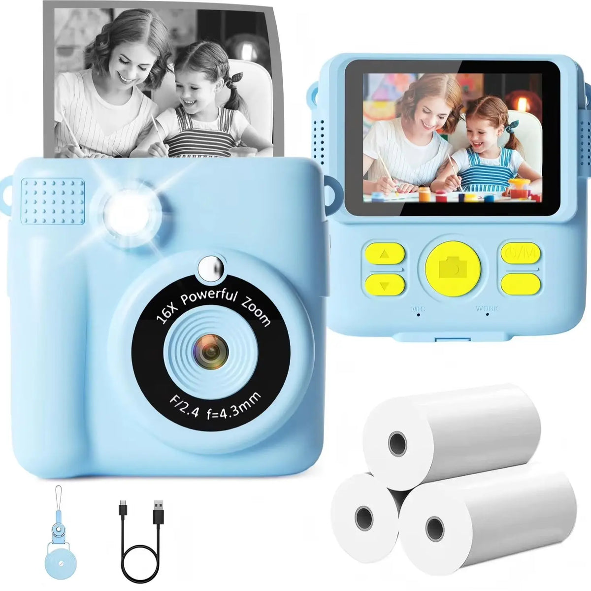 Instant Print Camera for Kids