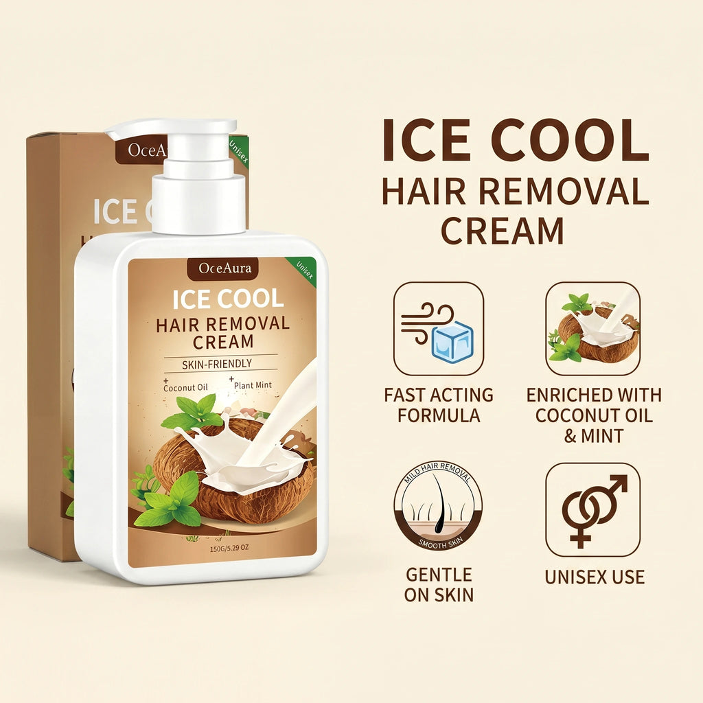 Ice Cool Painless Hair Removal Cream for Face and Body