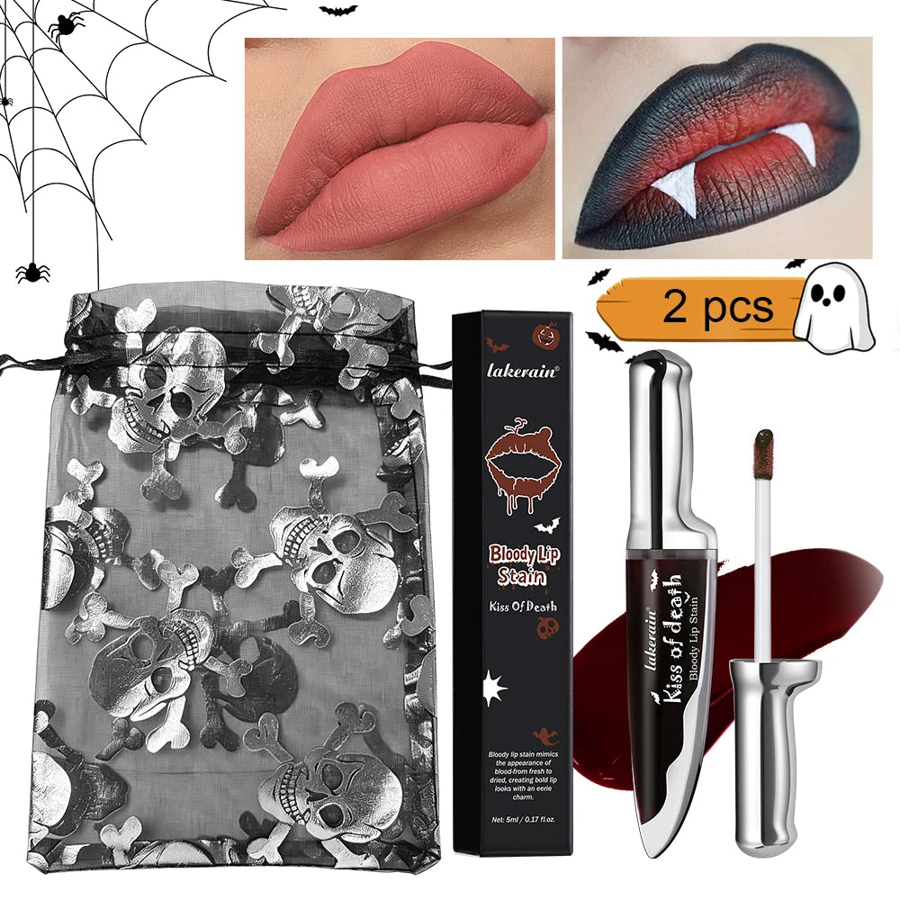 Long-Lasting Bloody Lip Stain for Halloween and Gothic Makeup