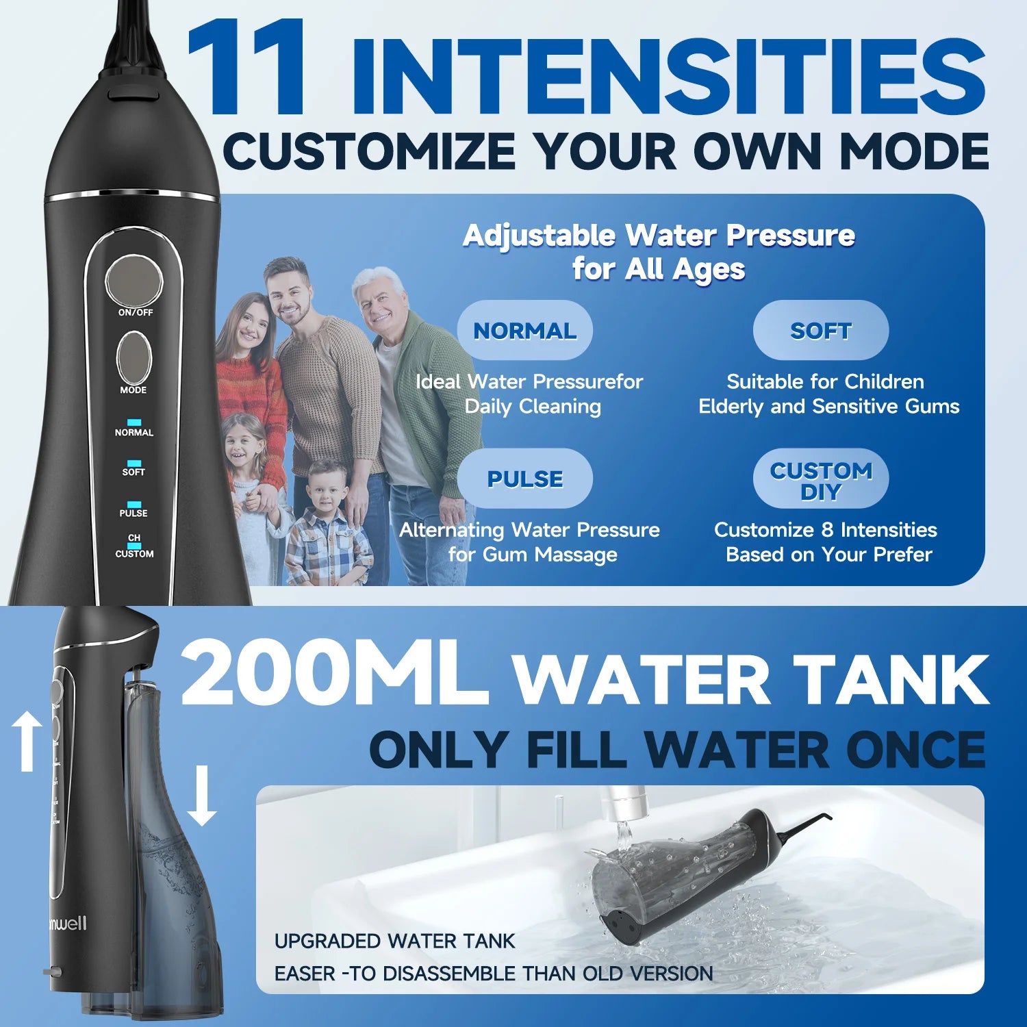Rechargeable Cordless Water Flosser for Teeth Deep Cleaning - 3