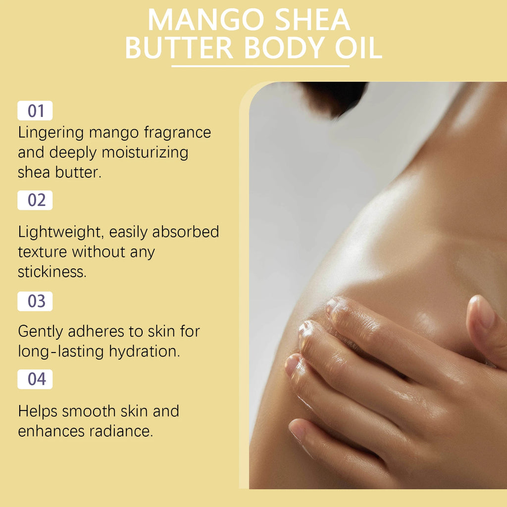 Mango Shea Butter Nourishing Body Oil for Dry Skin