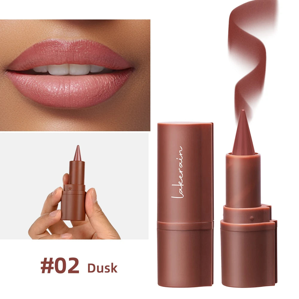 2-in-1 Waterproof Matte Lipstick and Lip Liner Crayon - 33