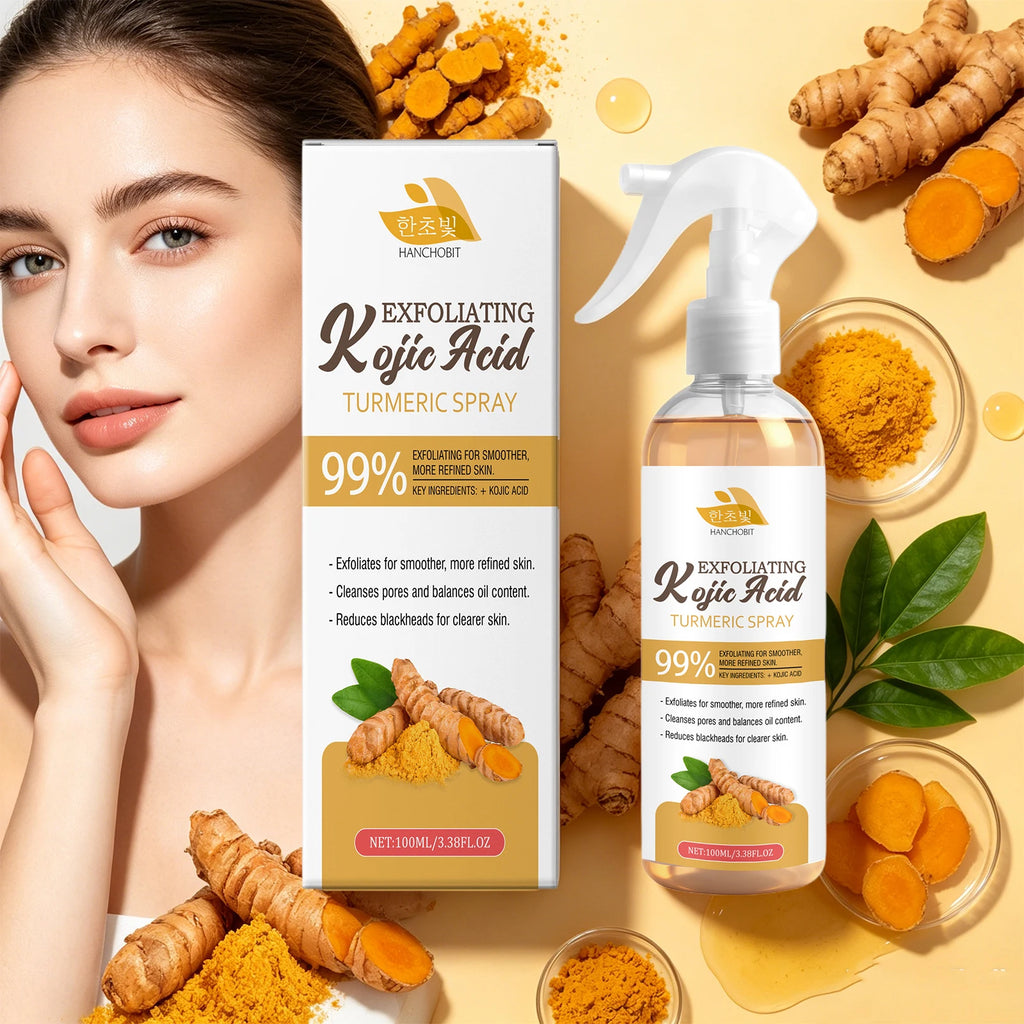 Kojic Acid Turmeric Exfoliating Facial Mist for Brightening Skin
