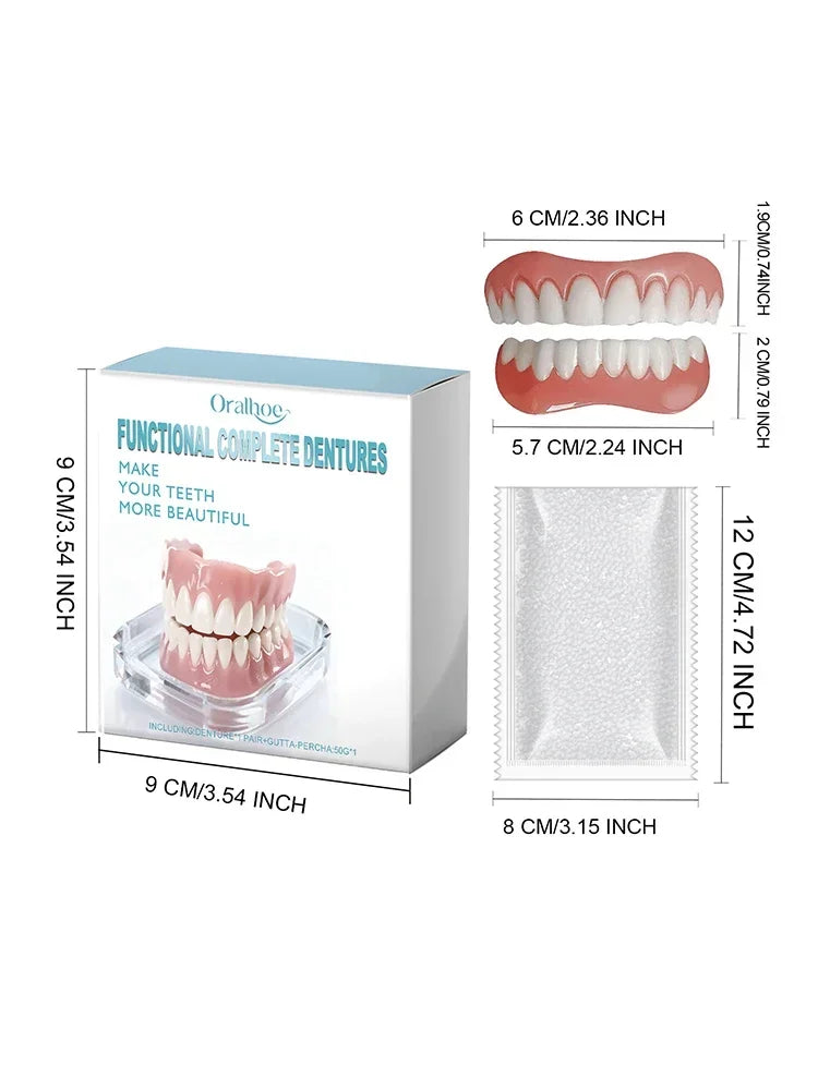 Instant Cosmetic Smile Veneers for Missing or Stained Teeth