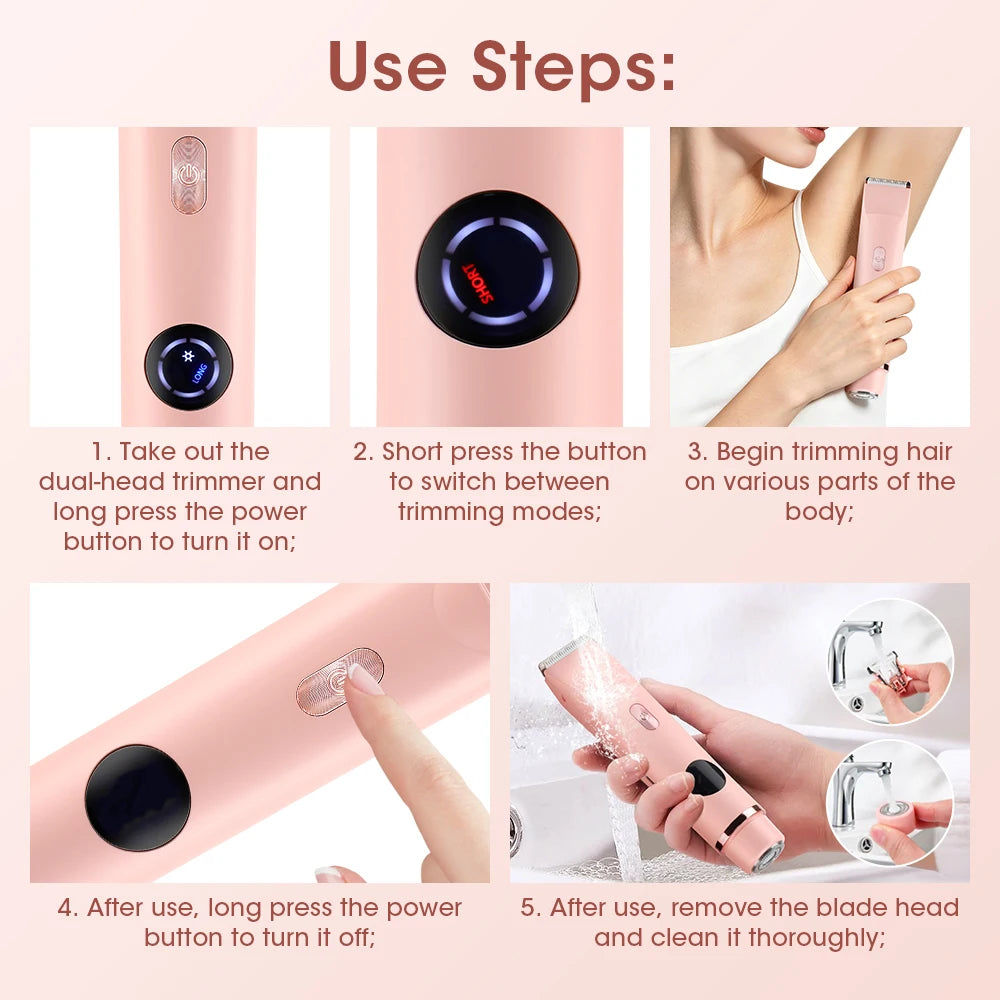 Waterproof Cordless Electric Shaver for Women